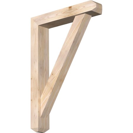 Ekena Millwork Traditional Craftsman Smooth Bracket w/ Offset Brace, Douglas Fir, 5 1/2"W x 28"D x 40"H BKT0604X28X40TRA04SDF